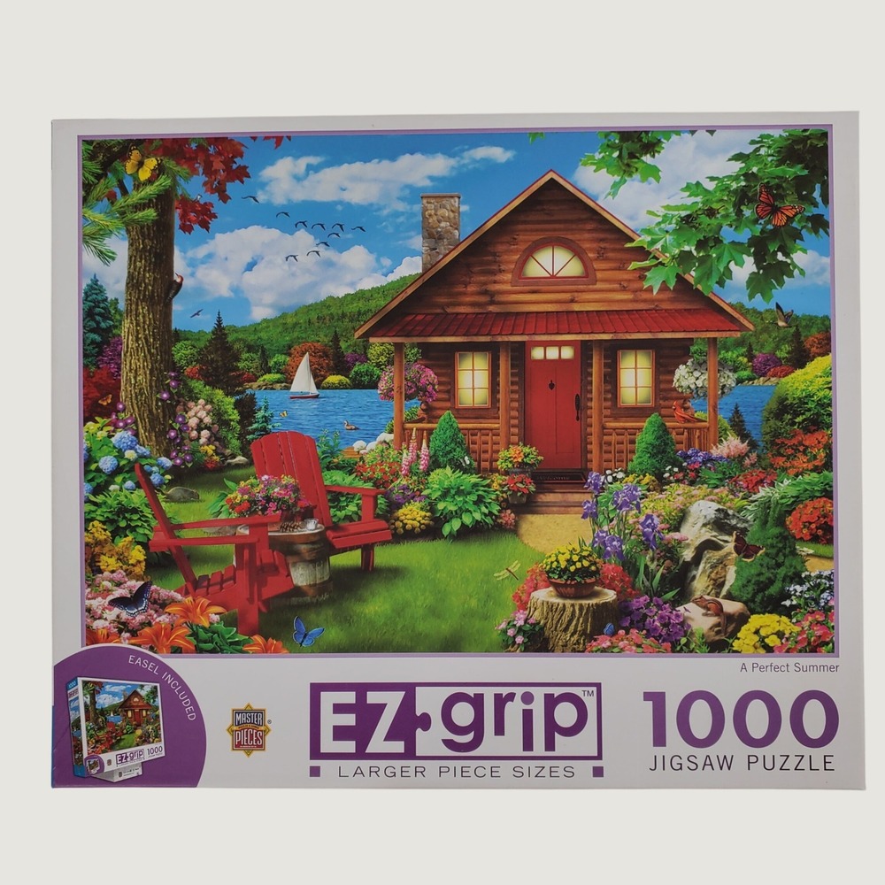MasterPieces EZ-Grip 1000 Piece Jigsaw Puzzle‎ A Perfect Summer Alan Giana 71548